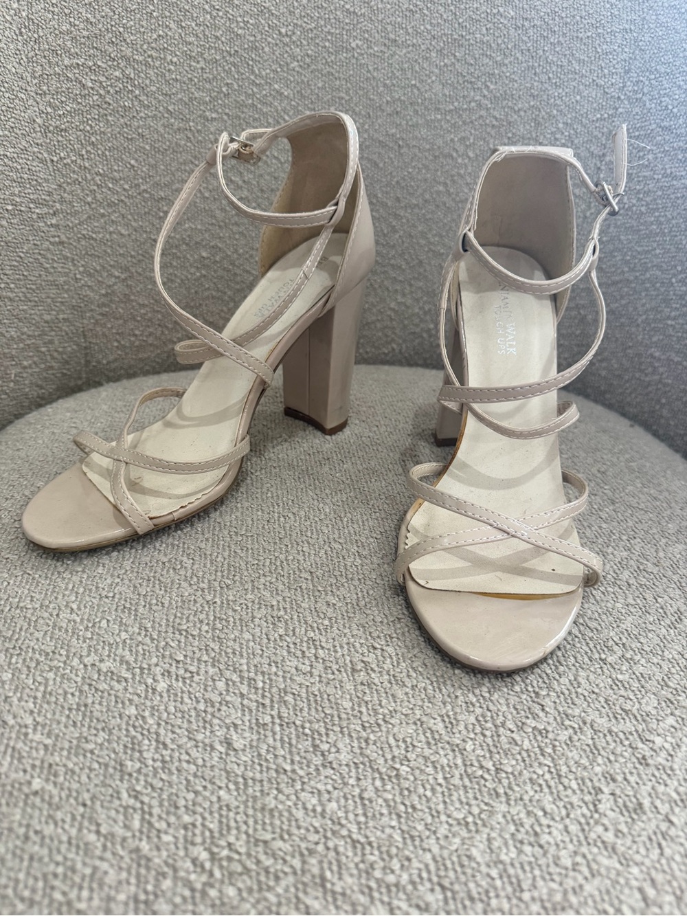 Benjamin Walk Nude Strappy Block Heel Sandals